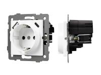 Механизм розетки с быстрой USB зарядкой SCT-MUAC-PL-WH-V (250V, 16A)