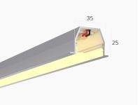 Линейный встраиваемый светильник «LEDPROM» IN 35/25 2500мм