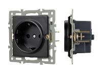 Механизм электрической розетки SCT-GP-MEU-PL-BK (250V, 16A)