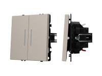 Механизм выключателя двухклавишный проходной LED SWT-NOBE-MKP2-SFPL-L-CA (230V, 10A)