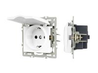 Механизм розетки влагозащищённый SCT-MCP-PL-WH (250V, 16A)