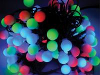 Светодиодная гирлянда RGB шарики 10м 220V (медленная смена цвета) LED-PLR-100L-10M-25MM