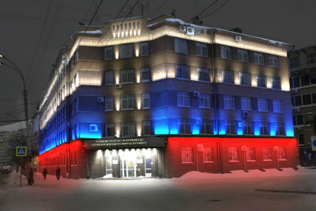 Визуализация архитектурного освещения фасада здания г. Вологда