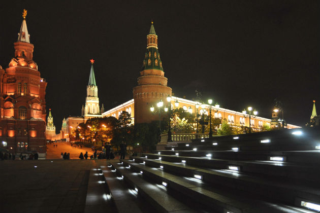 Проект освещения территории Манежной площади г. Москва 