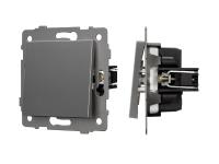 Механизм выключателя одноклавишный проходной SWT-MKP1-PL-GR-V (250V, 10A)