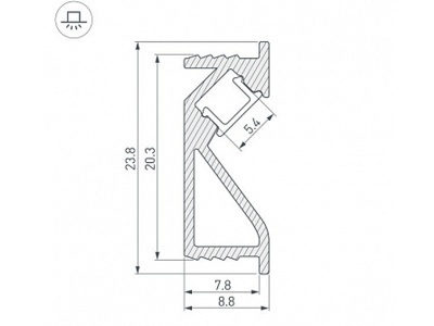 Купить Профиль SL-BEVEL-2000 ANOD в Москве
