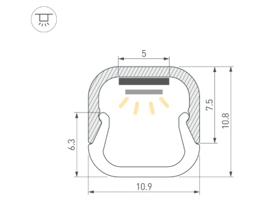 Накладной алюминиевый профиль купить в Москве