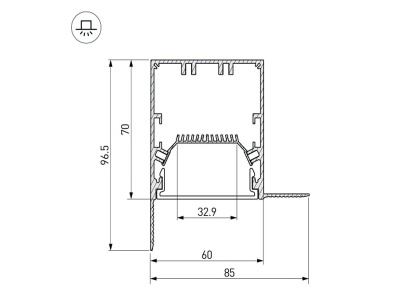 Купить Профиль SL-LINIA55-FANTOM-EDGE-2000 ANOD в Москве