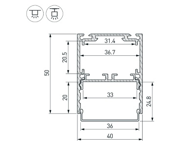 Купить подвесной алюминиевый профиль в Москве
