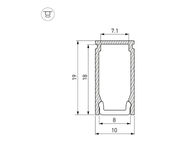 Накладной алюминиевый профиль купить в Москве