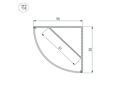 Накладной алюминиевый профиль купить в Москве