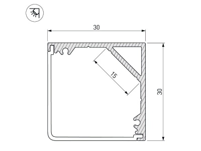 Накладной алюминиевый профиль купить в Москве