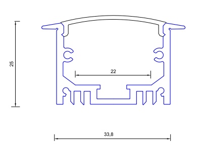 Купить Профиль алюминиевый LP 2544 (2000 мм) в Москве