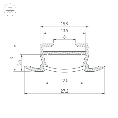 Купить Алюминиевый Профиль TK-F-2000 (CT) ANOD в Москве