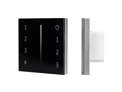 Купить Панель Sens SMART-P17-DIM Black (230V, 4 зоны, 2.4G) в Москве