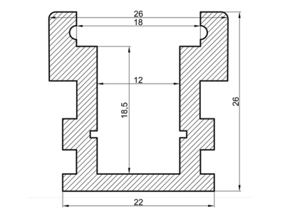 Алюминиевый Профиль HR-F-2000 профиль купить в Москве