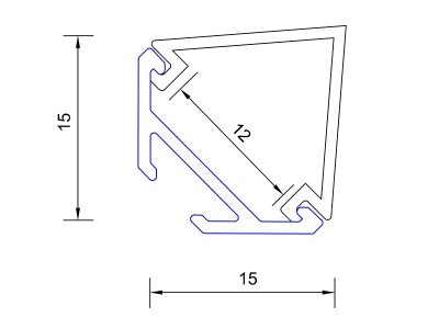 Накладной алюминиевый профиль купить в Москве