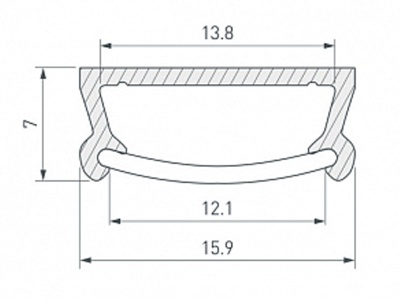 Накладной алюминиевый профиль купить в Москве