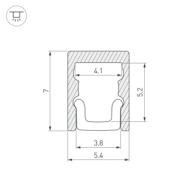 Накладной алюминиевый профиль купить в Москве