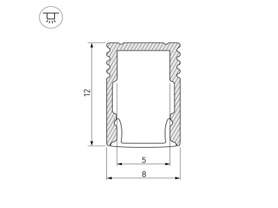 Накладной алюминиевый профиль купить в Москве