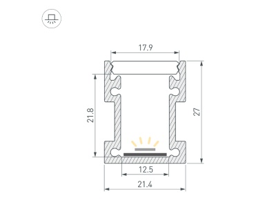Купить Профиль FLOOR22-H27-2000 ANOD в Москве