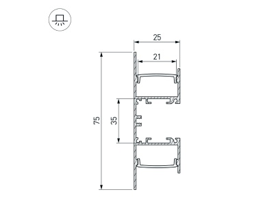 Накладной алюминиевый профиль купить в Москве