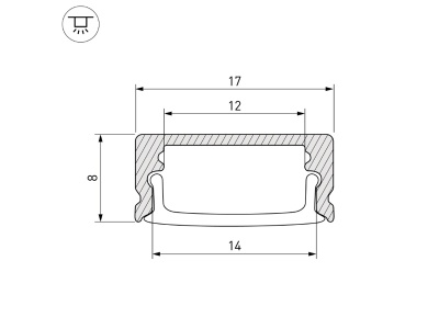 Накладной алюминиевый профиль купить в Москве