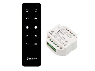 Купить INTELLIGENT ARLIGHT Диммер SMART-SET-TRIAC-601-72-DIM-PD-IN Black (230V, 1x1.5A, ПДУ 10кн, 2.4G) в Москве