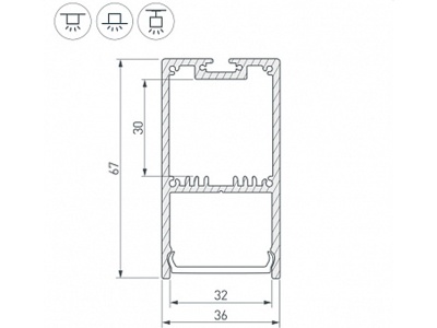Купить подвесной алюминиевый профиль в Москве