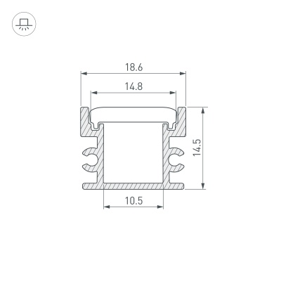 Купить Профиль FLOOR18-H15-3000 ANOD BLACK в Москве