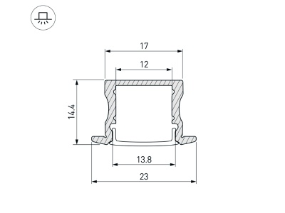 Купить Профиль LINE-2315-F-2000 WHITE в Москве