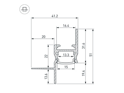 Купить Профиль СEIL-S14-SHADOW-T-2000 BLACK в Москве