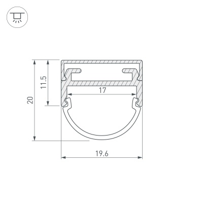 Накладной алюминиевый профиль купить в Москве