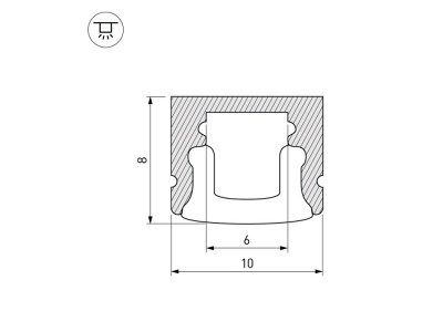 Накладной алюминиевый профиль купить в Москве