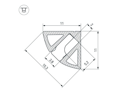 Накладной алюминиевый профиль купить в Москве