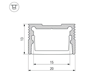 Накладной алюминиевый профиль купить в Москве