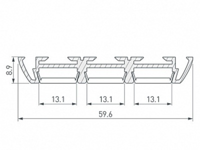 Накладной алюминиевый профиль купить в Москве