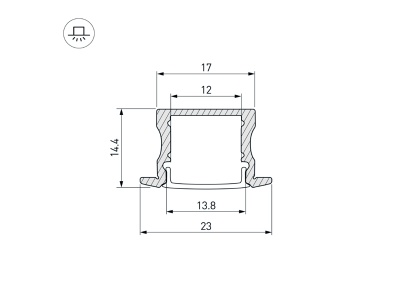Купить Профиль LINE-2315-F-2000 ANOD BLACK в Москве