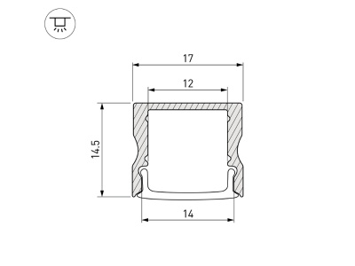 Накладной алюминиевый профиль купить в Москве