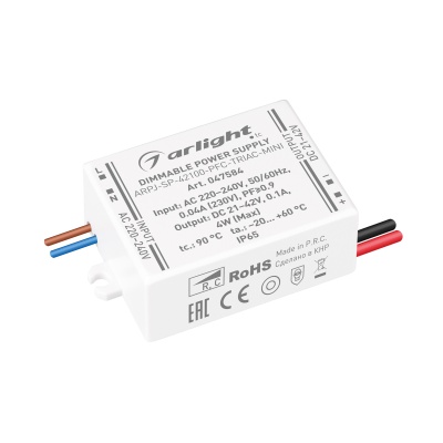 Блок питания ARPJ-SP-42100-PFC-TRIAC-MINI для светодиодов купить в Москве