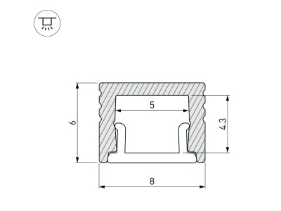 Накладной алюминиевый профиль купить в Москве