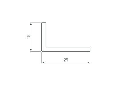 Купить Уголок ARH-W25х15х2-2000 ANOD в Москве