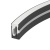 Купить Силиконовый профиль WPH-FLEX-0612-SIDE-S8-10m BLACK в Москве
