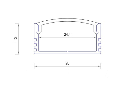 Накладной алюминиевый профиль купить в Москве