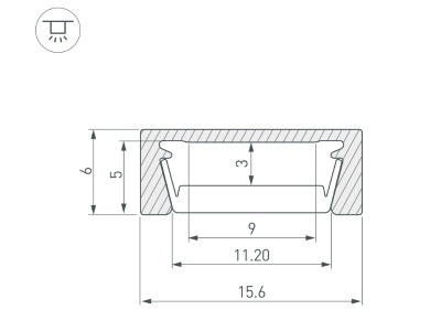 Накладной алюминиевый профиль купить в Москве