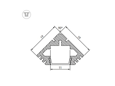 Накладной алюминиевый профиль купить в Москве
