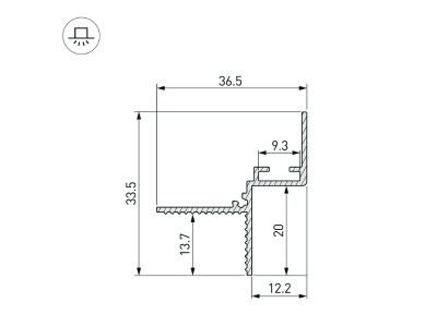 Купить Профиль СEIL-SHADOW-12-3000 ANOD BLACK в Москве