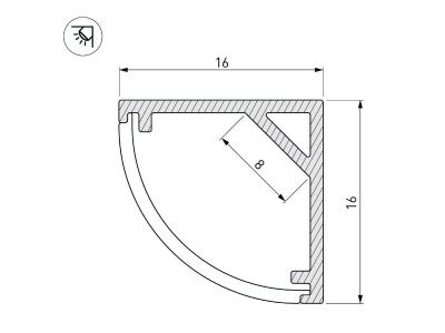 Накладной алюминиевый профиль купить в Москве