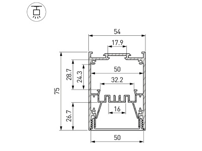 Купить подвесной алюминиевый профиль в Москве