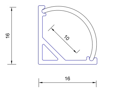 Накладной алюминиевый профиль купить в Москве